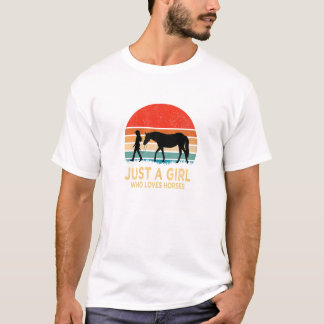 Camiseta Apenas uma garota que ama cavalos, presente para a