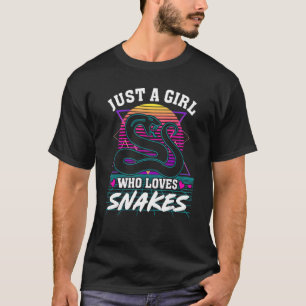 Camiseta Apenas uma garota que ama Cobras com estilo 80s Co