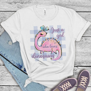 Camiseta Apenas uma garota que ama dinossauros