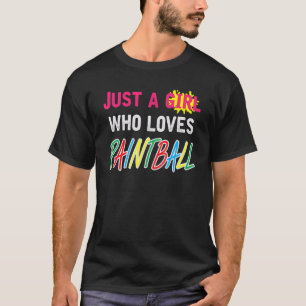 Camiseta Apenas Uma Garota Que Ama Dizendo Paintballer