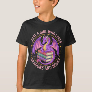 Camiseta Apenas Uma Garota Que Ama Dragões E Livros Fantasi