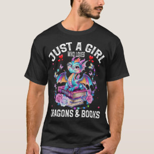 Camiseta Apenas Uma Garota Que Ama Dragões E Livros Leitura