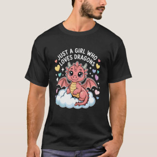 Camiseta Apenas Uma Garota Que Ama Dragões Fantasia Dragão