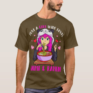 Camiseta Apenas uma garota que ama e rima noodle