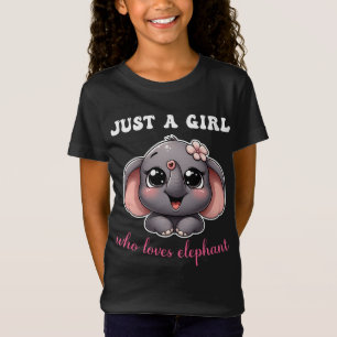 Camiseta Apenas Uma Garota Que Ama Elefante Elefante Fofo