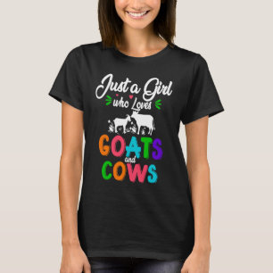 Camiseta Apenas uma garota que ama fazenda de vacas e cabra