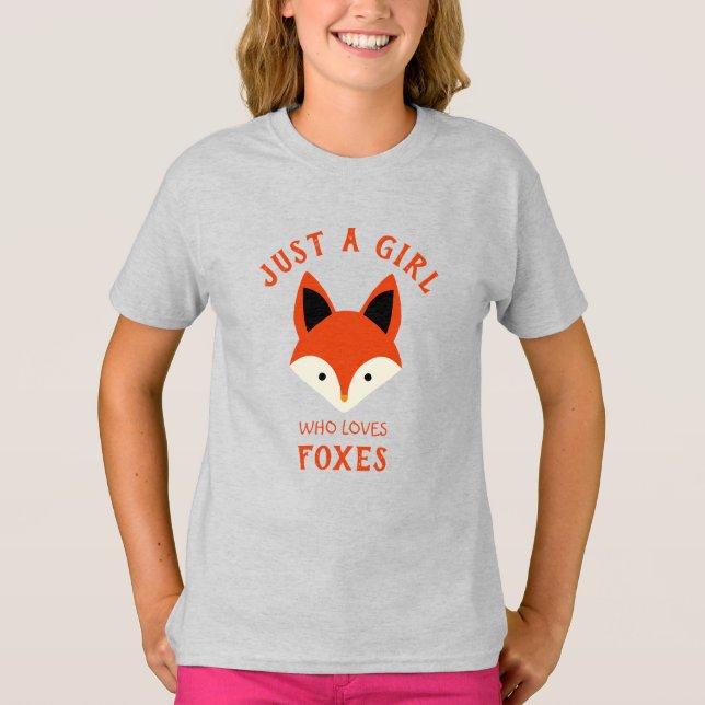 Camiseta Apenas uma garota que ama Foxes T-Shirt (Frente)