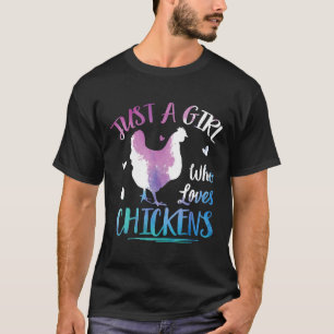 Camiseta Apenas Uma Garota Que Ama Galinhas Fazenda de Gali