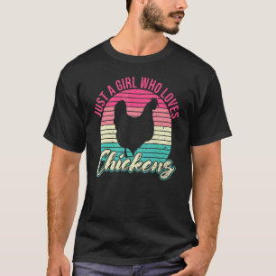Camiseta Apenas Uma Garota Que Ama Galinhas Pessoas de Gali