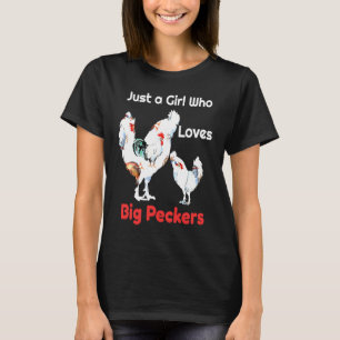 Camiseta Apenas uma garota que ama galos grandes ou galinha