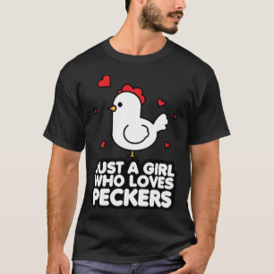 Camiseta Apenas Uma Garota Que Ama Galos Mulheres de Fran