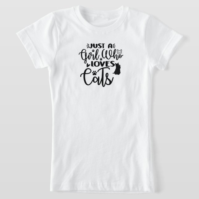 Camiseta Apenas uma garota que ama gatos (Postura )