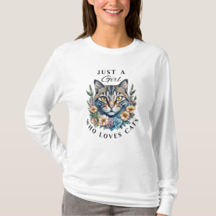 Camiseta Apenas uma garota que ama gatos  