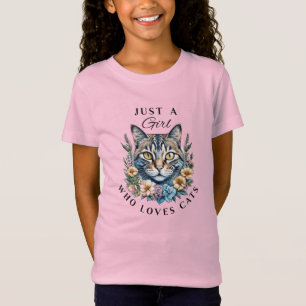Camiseta Apenas uma garota que ama gatos  