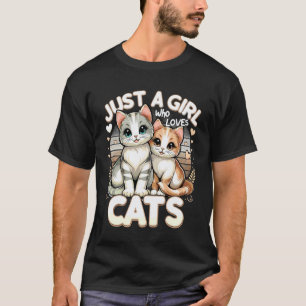 Camiseta Apenas Uma Garota Que Ama Gatos