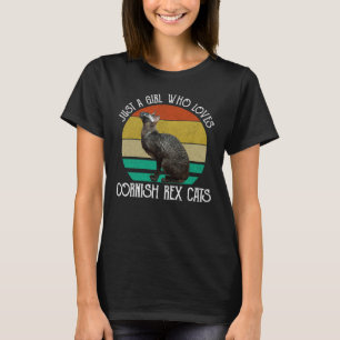 Camiseta Apenas Uma Garota Que Ama Gatos Cornish Rex