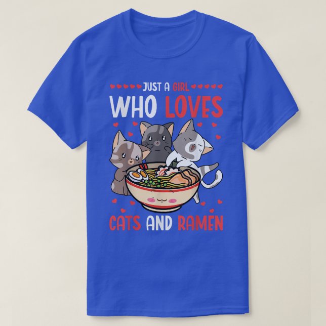 Camiseta Apenas uma garota que ama gatos e ratos comendo R (Frente do Design)