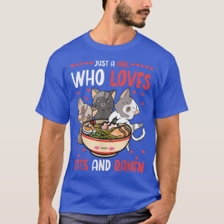 Camiseta Apenas uma garota que ama gatos e ratos comendo R