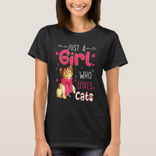 Camiseta Apenas Uma Garota Que Ama Gatos Gatos