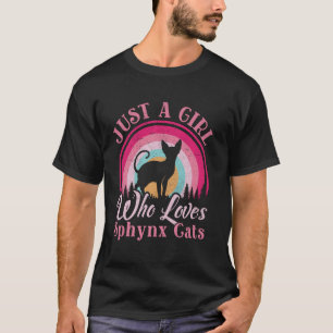 Camiseta Apenas Uma Garota Que Ama Gatos Sphynx Mulheres Ga