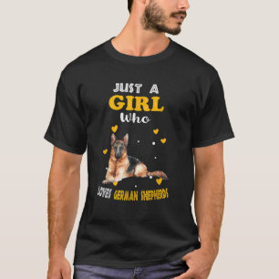 Camiseta Apenas uma garota que ama German shepherd Cachorro