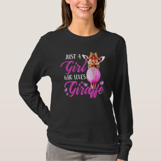 Camiseta Apenas Uma Garota Que Ama Girafa