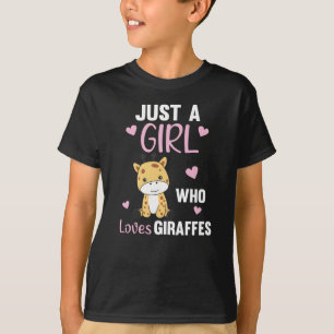 Camiseta Apenas Uma Garota Que Ama Girafas - Girafa Bonita