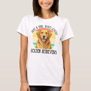 Camiseta Apenas Uma Garota Que Ama Golden Retrievers