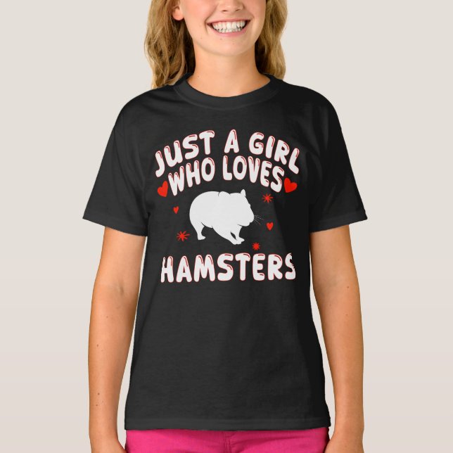 Camiseta Apenas Uma Garota Que Ama Hamsters (Frente)