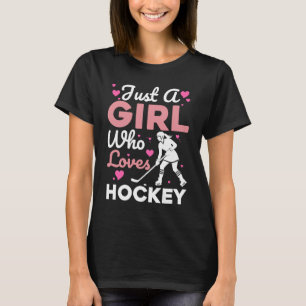 Camiseta Apenas uma Garota que Ama Hóquei – Esportes Femini