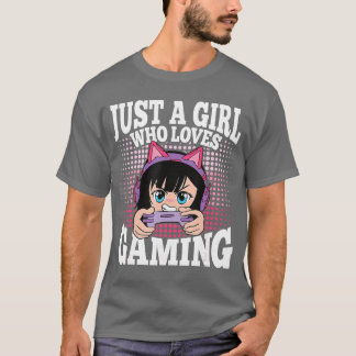 Camiseta Apenas Uma Garota Que Ama Jogos Divertidos de Víde
