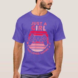 Camiseta Apenas Uma Garota Que Ama Jogos vintage