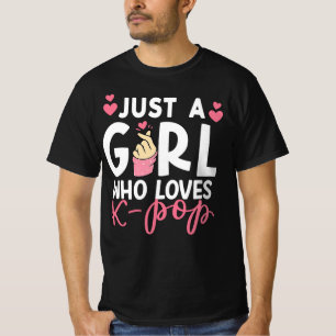 Camiseta Apenas Uma Garota Que Ama K-Pop Presente para Fã