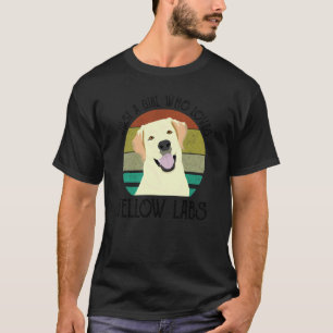Camiseta Apenas Uma Garota Que Ama Labs Amarelos Labrador F