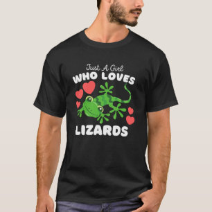 Camiseta Apenas Uma Garota Que Ama Lagartos Garotas Bonita