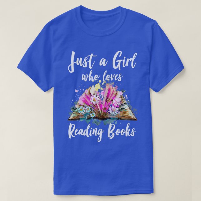 Camiseta Apenas uma garota que ama ler o verme do livro (Frente do Design)