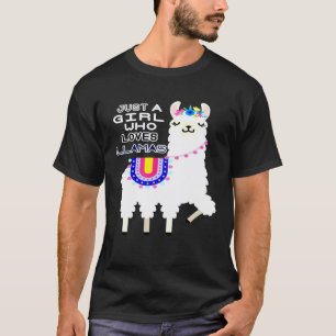 Camiseta Apenas Uma Garota Que Ama Lhamas Alpaca Fofa Amant