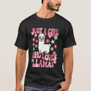 Camiseta Apenas Uma Garota Que Ama Lhamas Amante De Lhamas