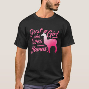 Camiseta Apenas uma garota que ama lhamas para amantes de l