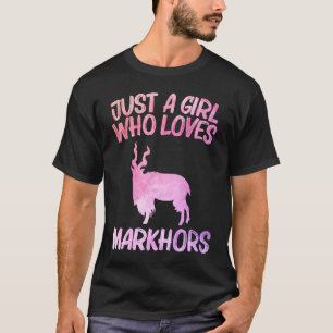 Camiseta Apenas Uma Garota Que Ama Markhors Para Mulheres C