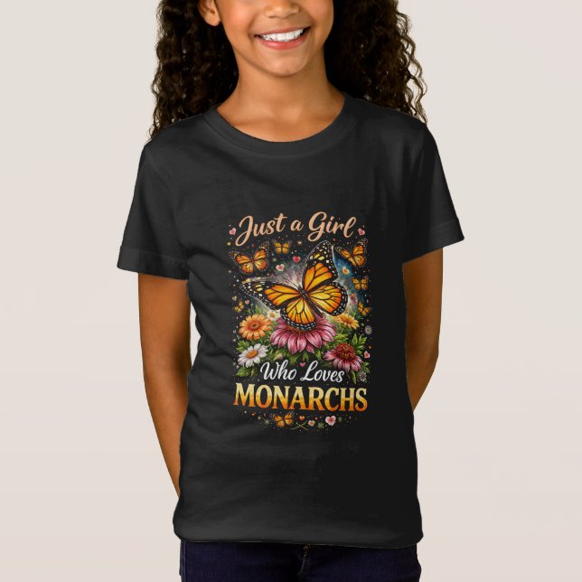Camiseta Apenas uma Garota que Ama Monarcas (Frente)