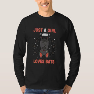 Camiseta Apenas Uma Garota Que Ama Morcegos Amante de Morce