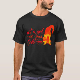 Camiseta APENAS UMA GAROTA QUE AMA NATAL Gnomo engraçado