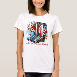 Camiseta Apenas uma garota que ama o América Boots