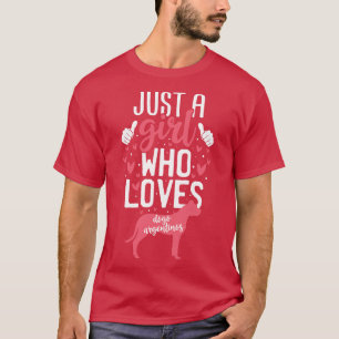Camiseta Apenas uma garota que ama o Dogo Argentinos
