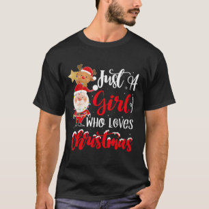 Camiseta Apenas Uma Garota Que Ama O Natal Design Divertido