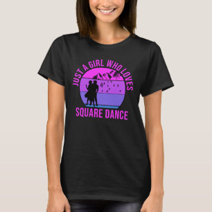 Camiseta Apenas uma garota que ama o presente da dança quad