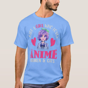 Camiseta apenas uma garota que ama o presente de anime rame