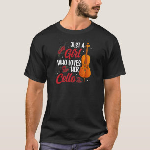 Camiseta apenas uma garota que ama o violoncelista