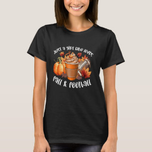 Camiseta Apenas uma Garota que Ama Outono e Futebol America
